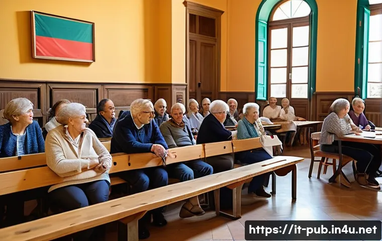 공공정책과 갈등 해결 사례 - A lively community mediation session in a modern Italian town hall, featuring a diverse group of mid...